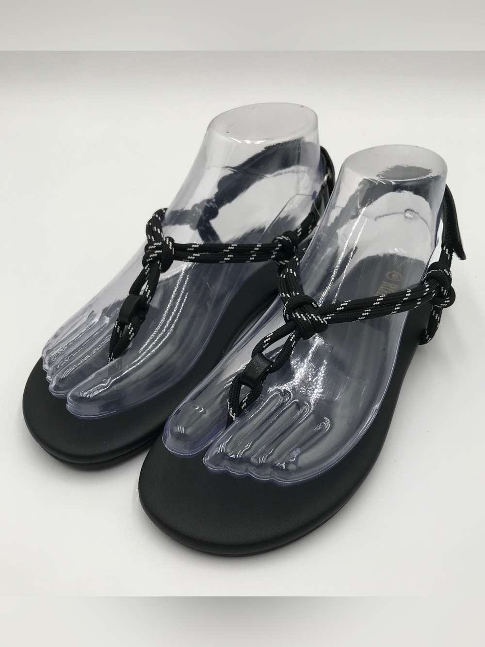 BNWT Rihero Black Rope Sandals - Picture 3 of 12